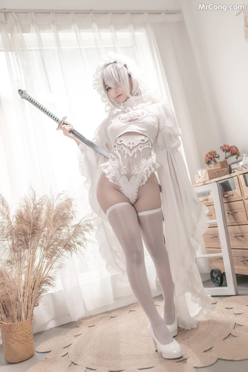 Coser蠢沫沫 chunmomo Vol098 白花嫁 20 photos - 19