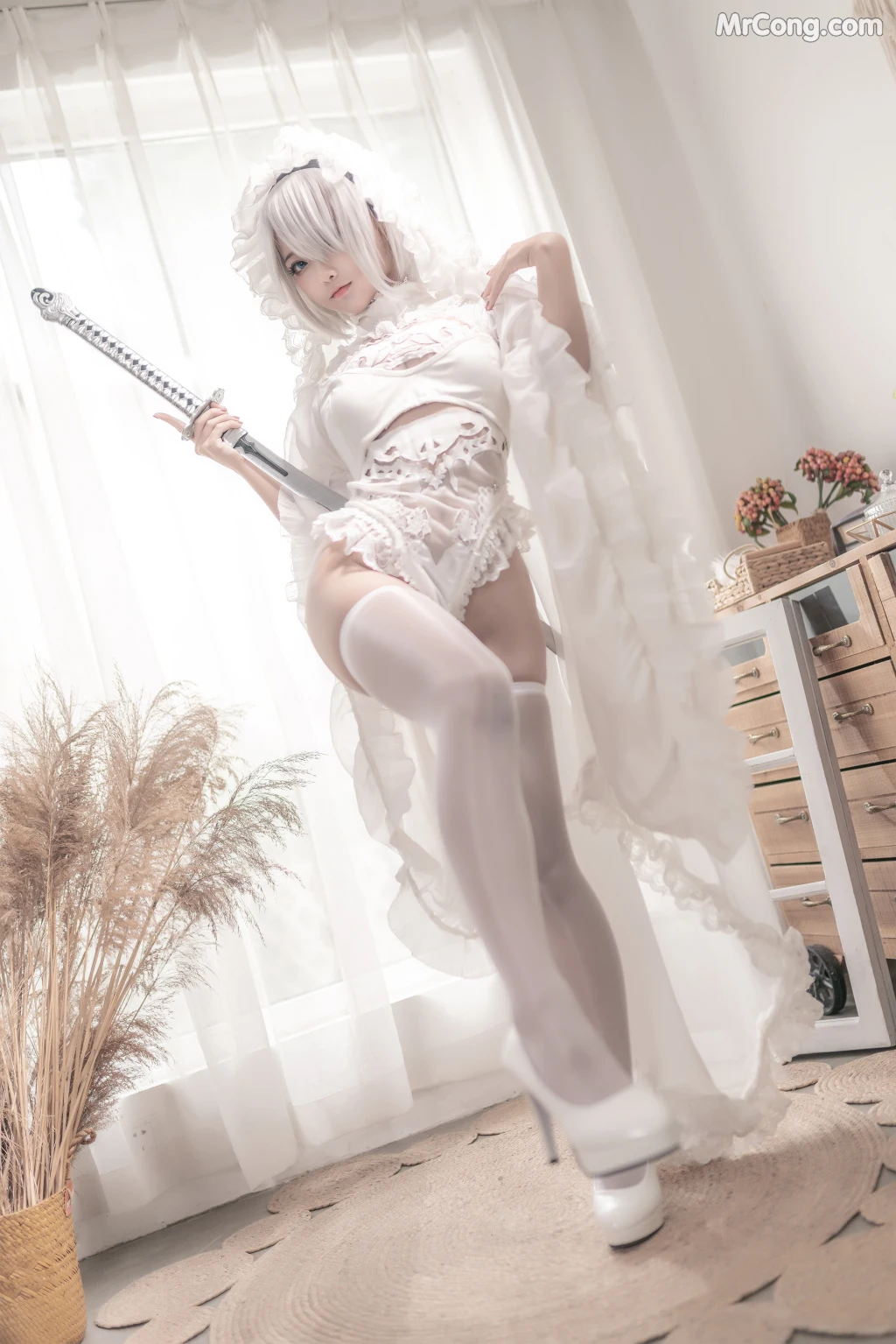 Coser蠢沫沫 chunmomo Vol098 白花嫁 20 photos - 20