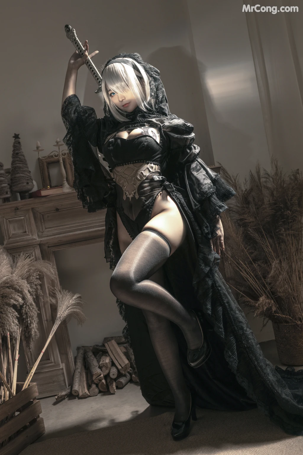 Coser蠢沫沫 chunmomo Vol099 黑花嫁 20 photos - 9