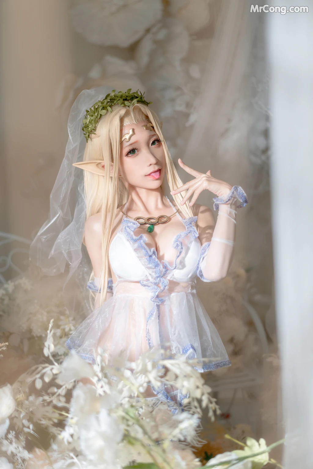 Coser蠢沫沫 chunmomo Vol119 白精灵3套 147 photos - 61