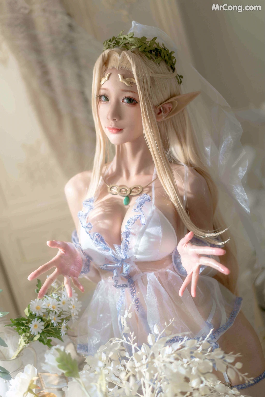 Coser蠢沫沫 chunmomo Vol119 白精灵3套 147 photos - 64