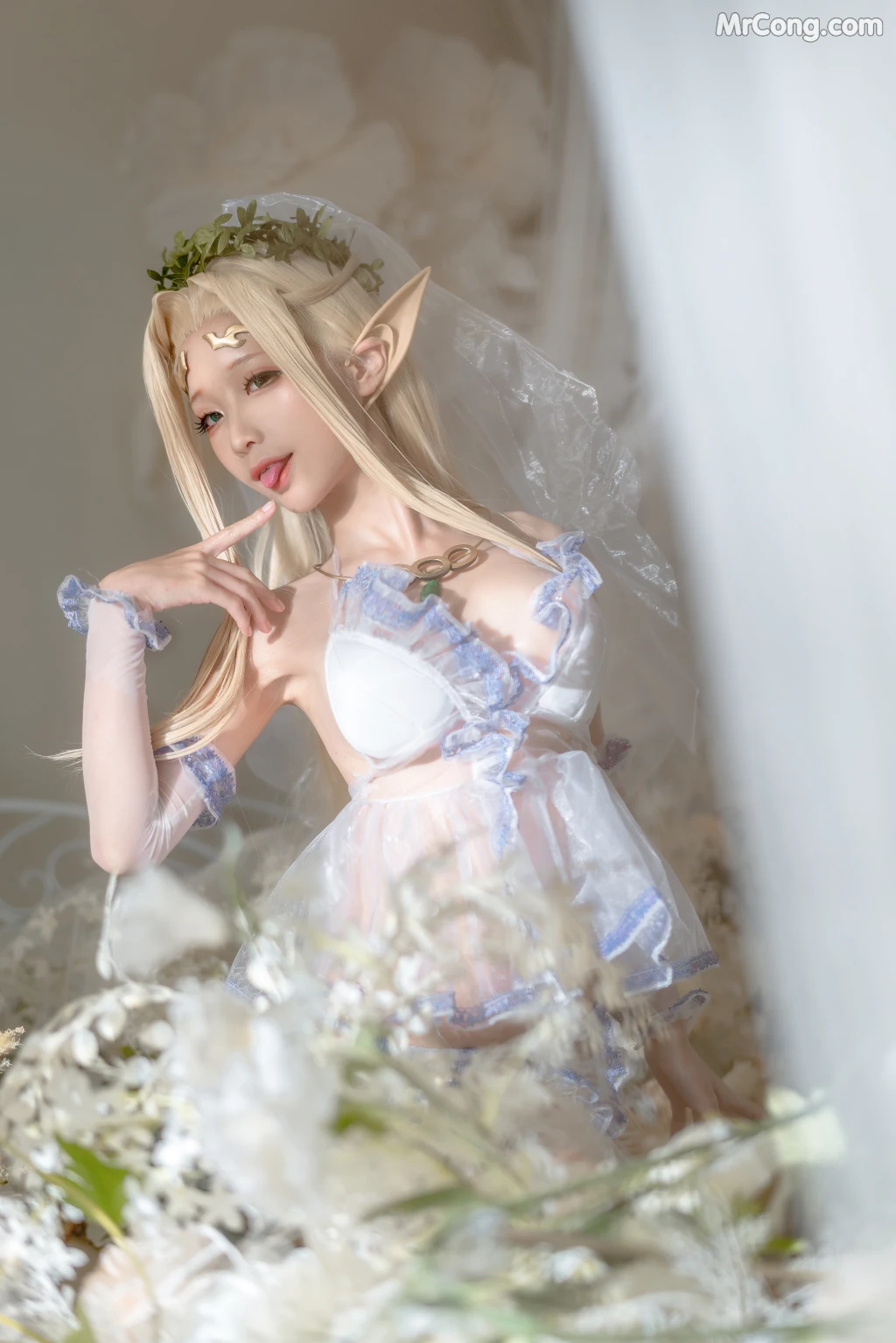 Coser蠢沫沫 chunmomo Vol119 白精灵3套 147 photos - 65