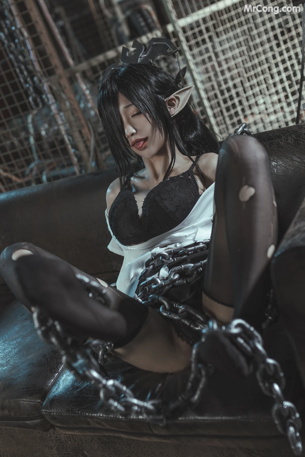 Coser蠢沫沫 chunmomo Vol120 黑兽 女王3套 127 photos - 31