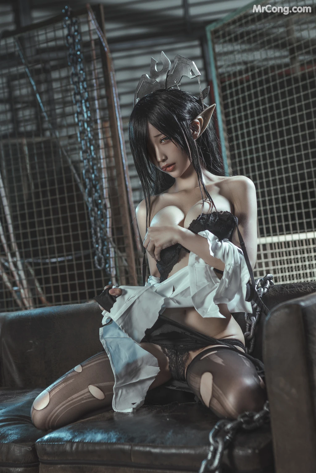 Coser蠢沫沫 chunmomo Vol120 黑兽 女王3套 127 photos - 51