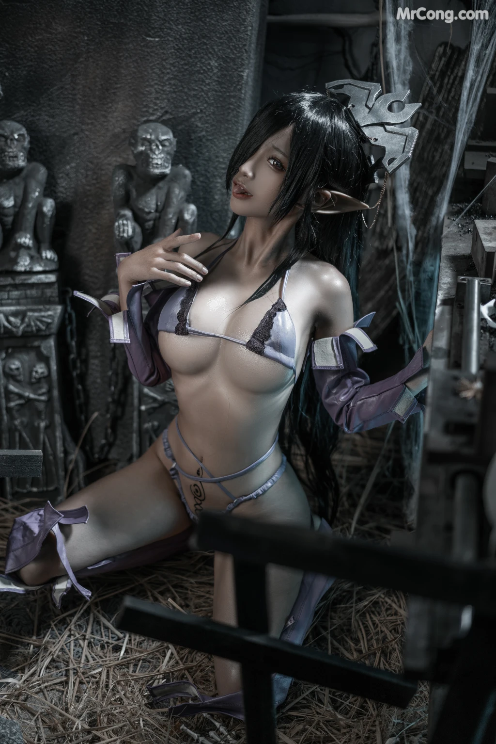 Coser蠢沫沫 chunmomo Vol120 黑兽 女王3套 127 photos - 109