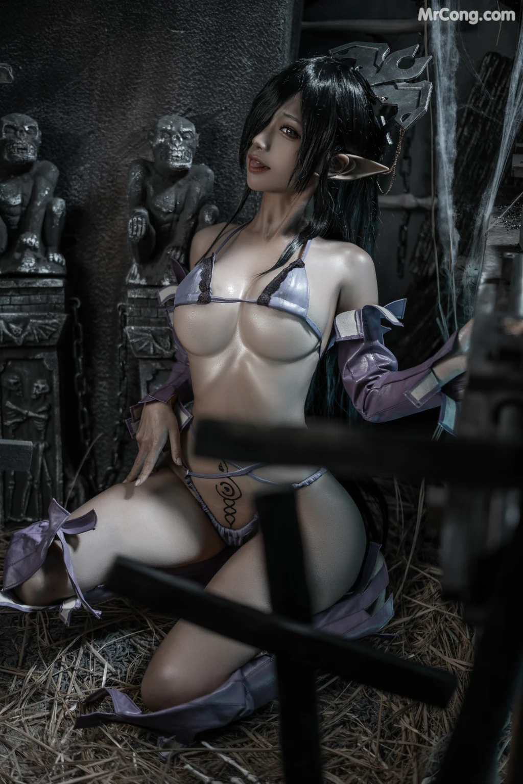 Coser蠢沫沫 chunmomo Vol120 黑兽 女王3套 127 photos - 110