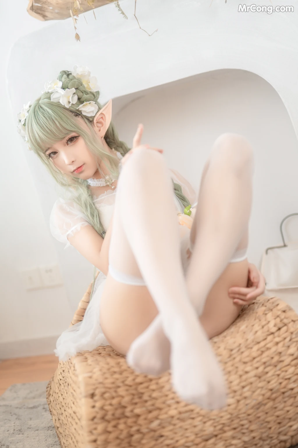 Coser蠢沫沫 chunmomo Vol122尖耳国度绿精灵 40 photos - 11