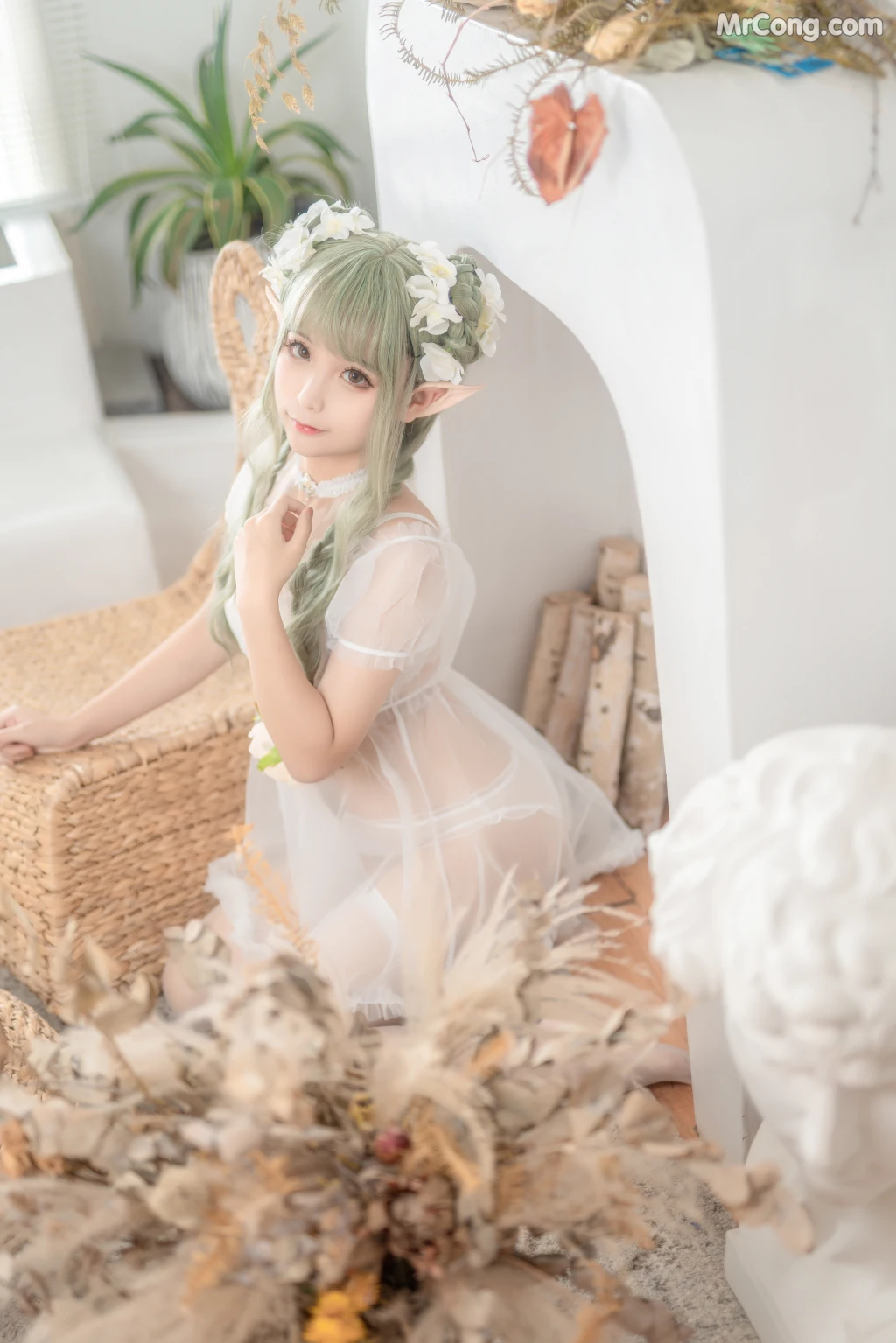 Coser蠢沫沫 chunmomo Vol122尖耳国度绿精灵 40 photos - 12