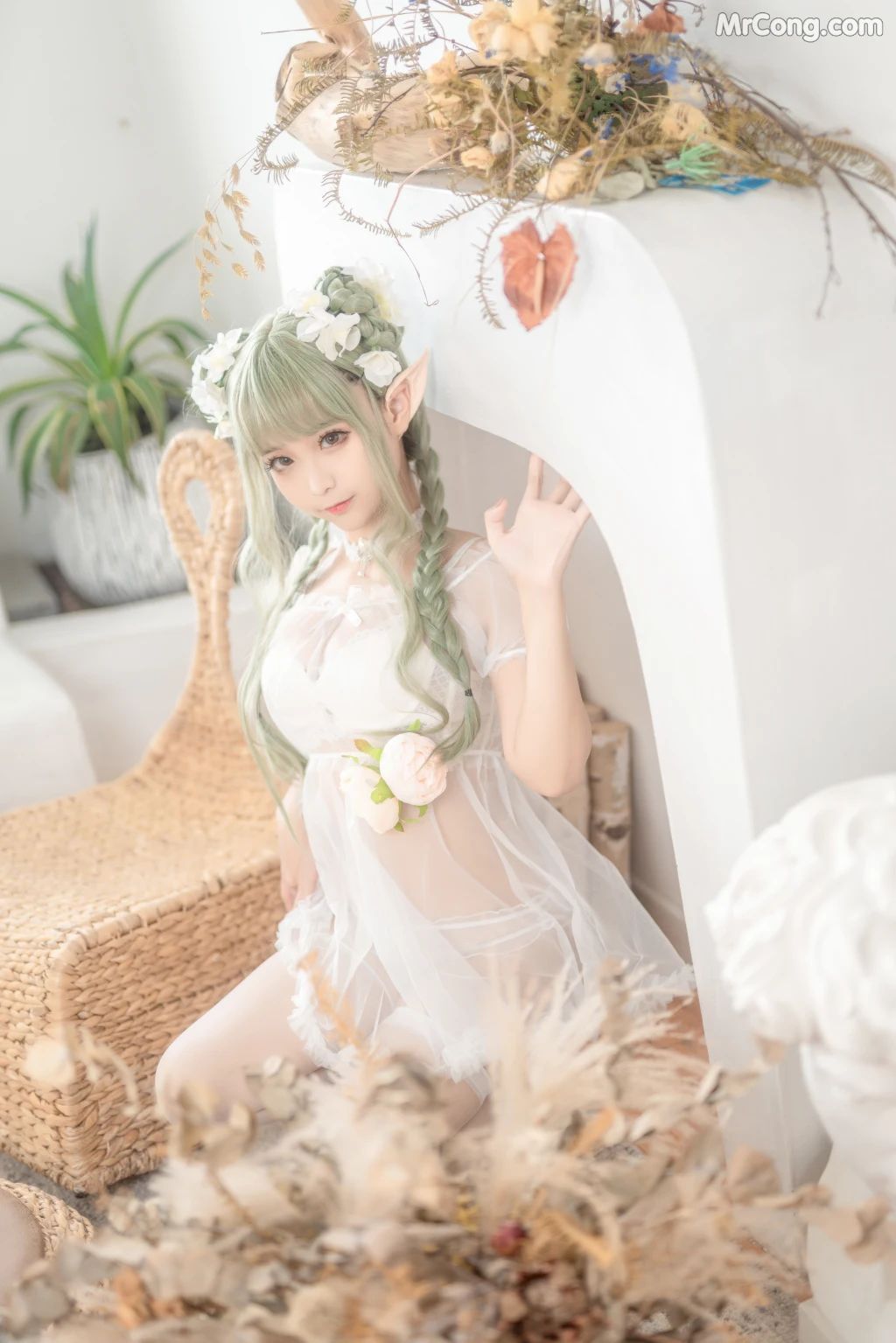 Coser蠢沫沫 chunmomo Vol122尖耳国度绿精灵 40 photos - 23