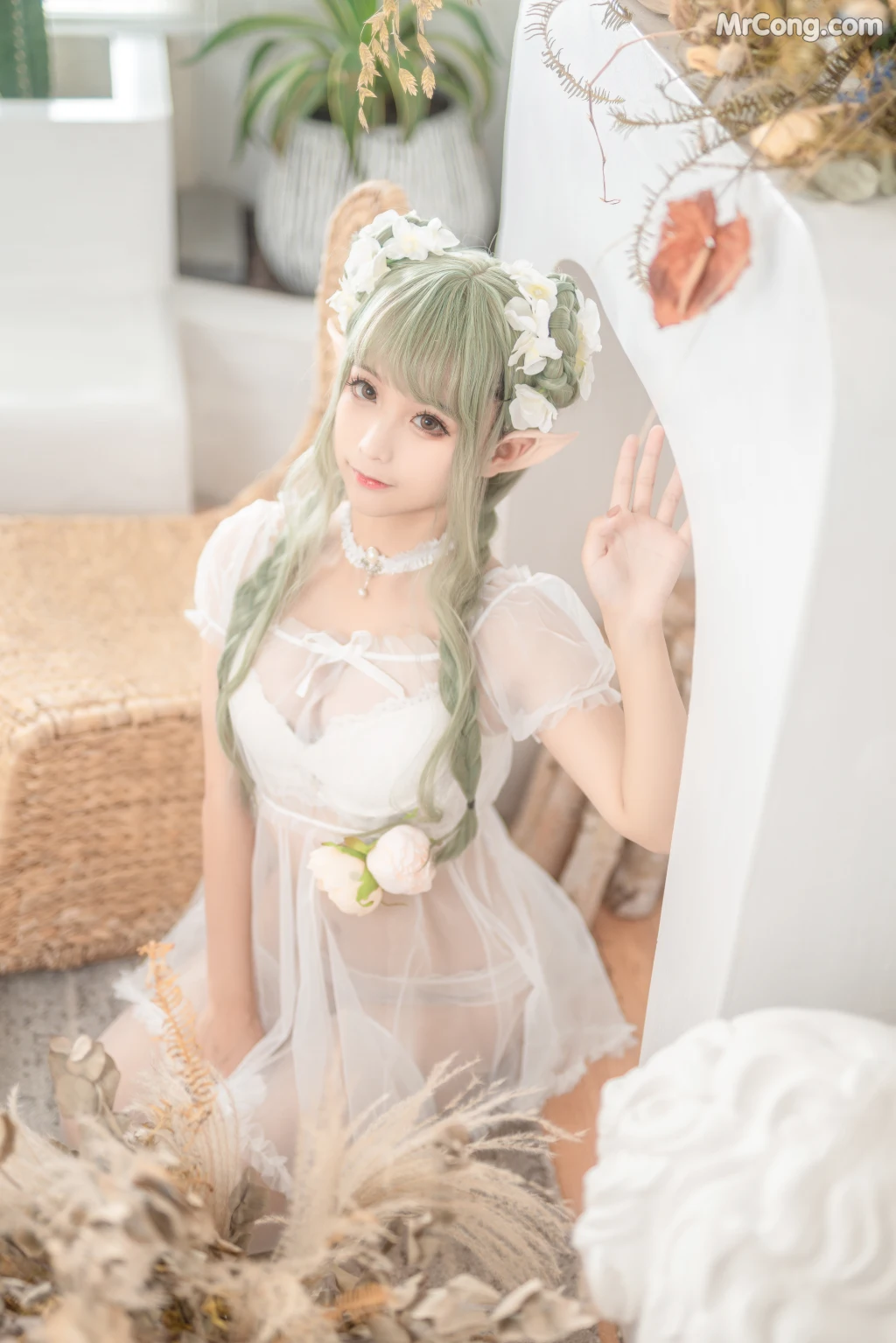 Coser蠢沫沫 chunmomo Vol122尖耳国度绿精灵 40 photos - 34