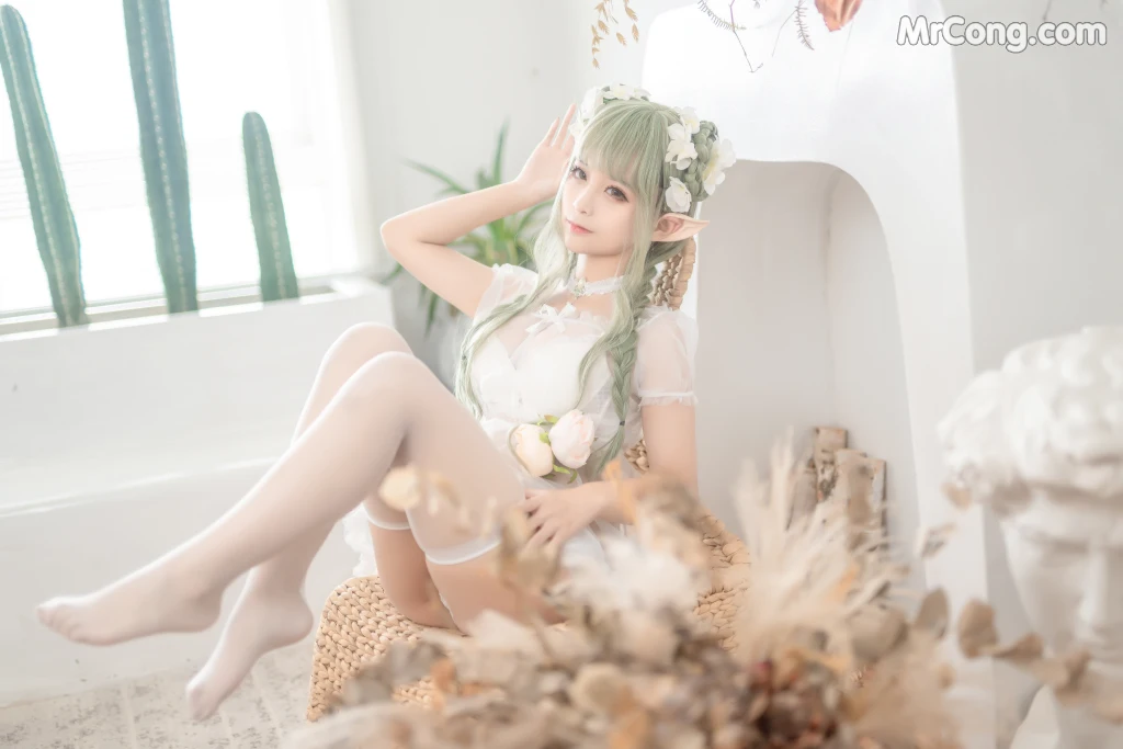 Coser蠢沫沫 chunmomo Vol122尖耳国度绿精灵 40 photos - 39