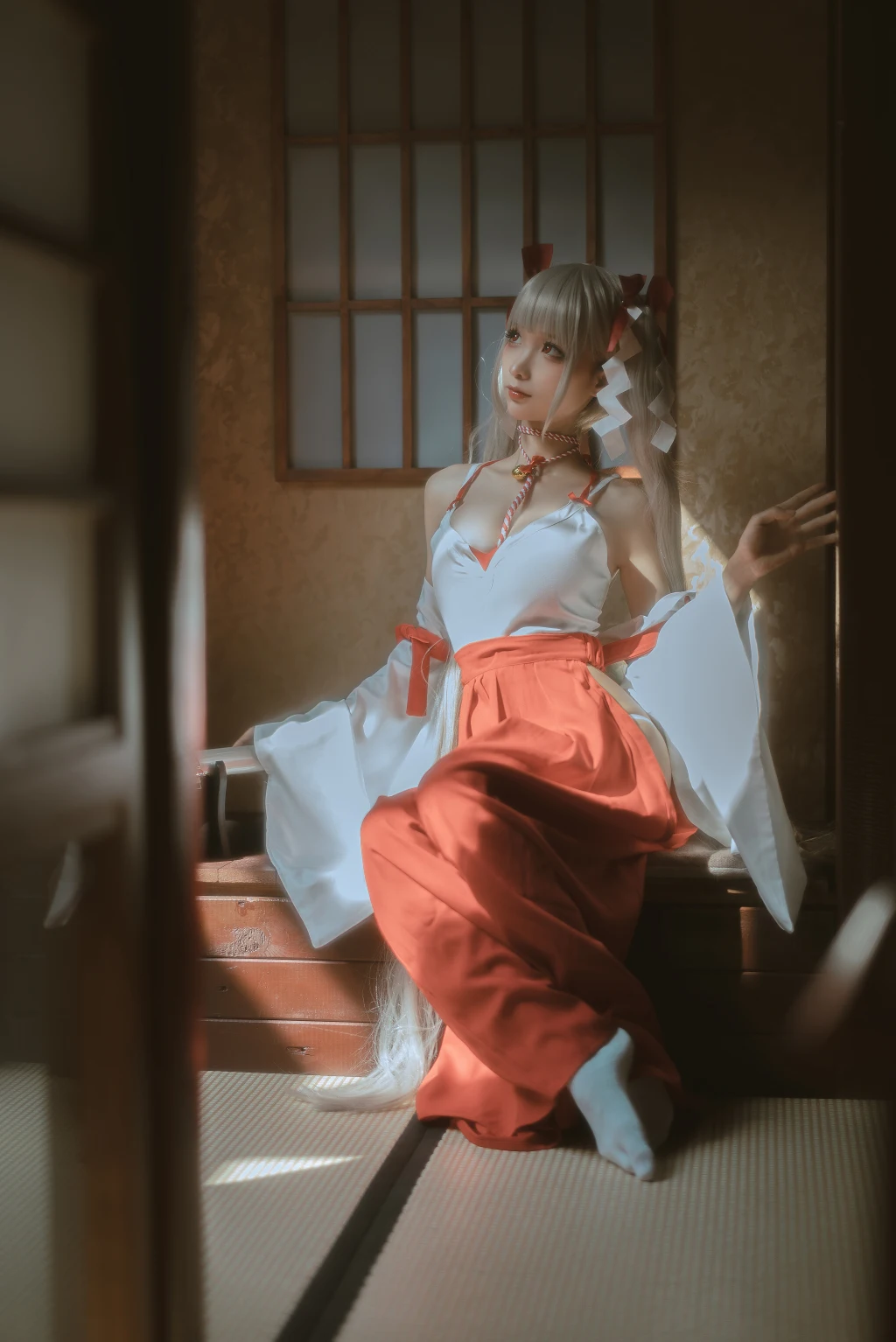Coser蠢沫沫 chunmomo Vol132 可畏 巫女 55 photos - 2