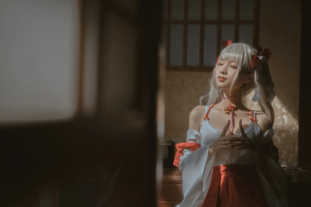 Coser蠢沫沫 chunmomo Vol132 可畏 巫女 55 photos - 3