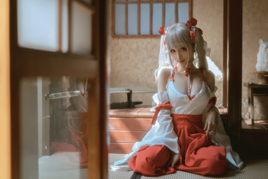 Coser蠢沫沫 chunmomo Vol132 可畏 巫女 55 photos - 4