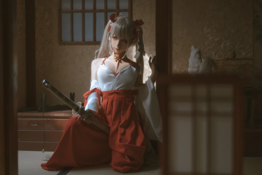 Coser蠢沫沫 chunmomo Vol132 可畏 巫女 55 photos - 10