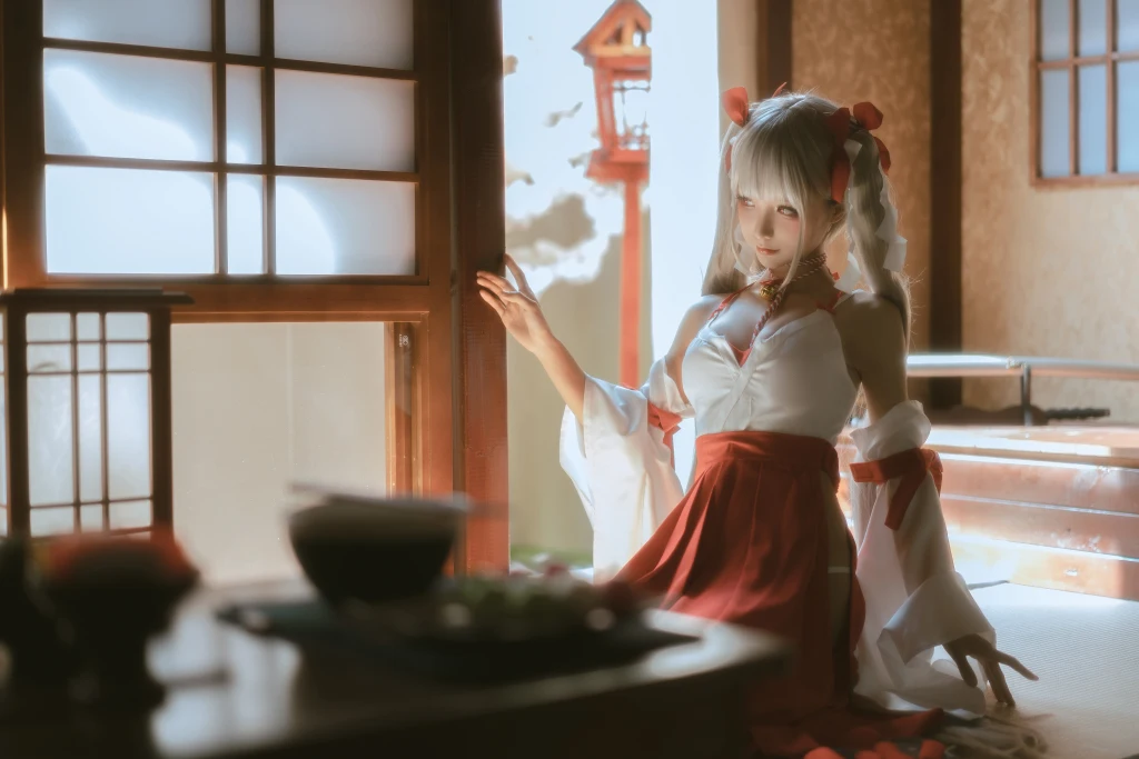 Coser蠢沫沫 chunmomo Vol132 可畏 巫女 55 photos - 23