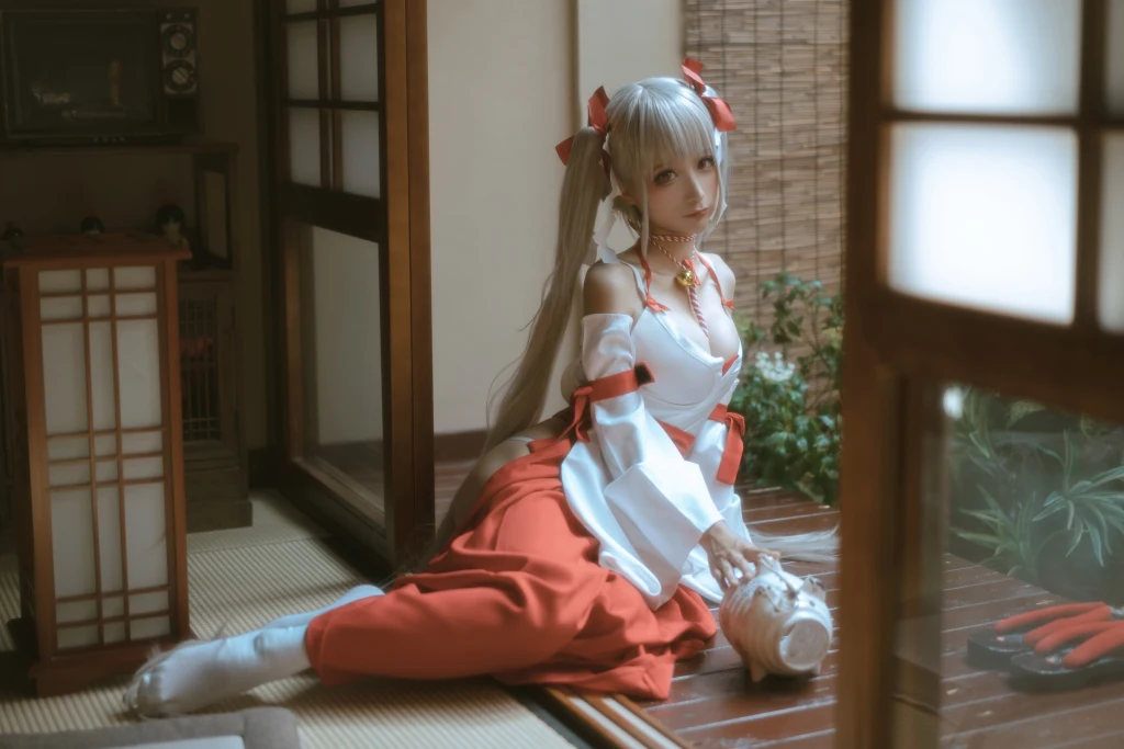 Coser蠢沫沫 chunmomo Vol132 可畏 巫女 55 photos - 25