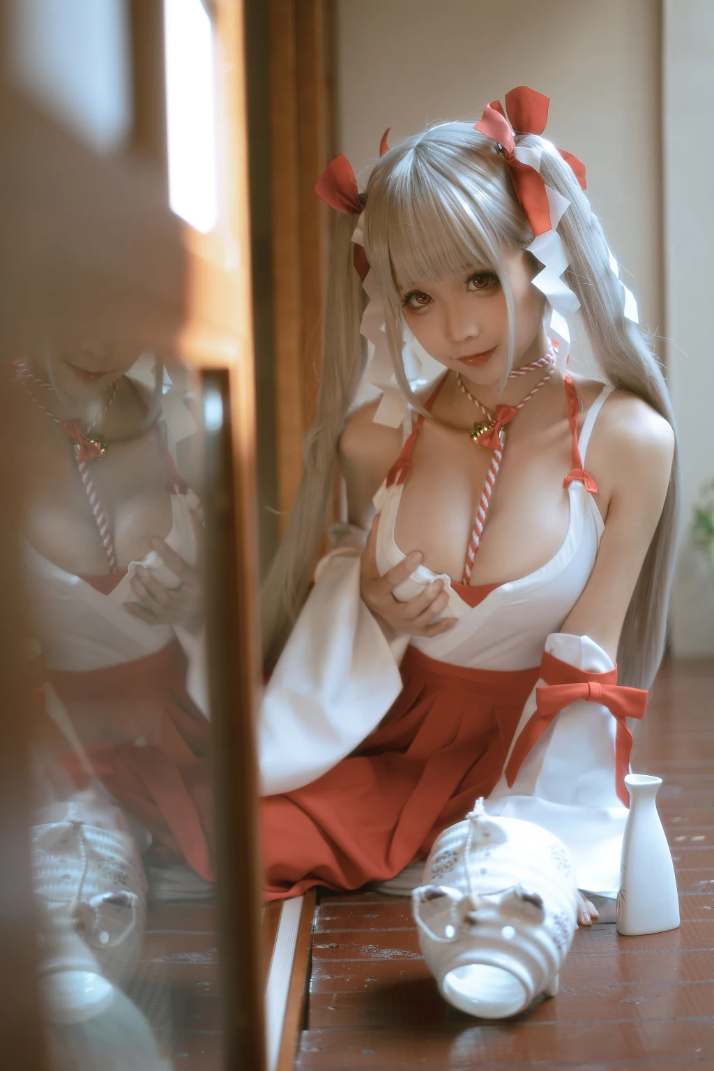 Coser蠢沫沫 chunmomo Vol132 可畏 巫女 55 photos - 30