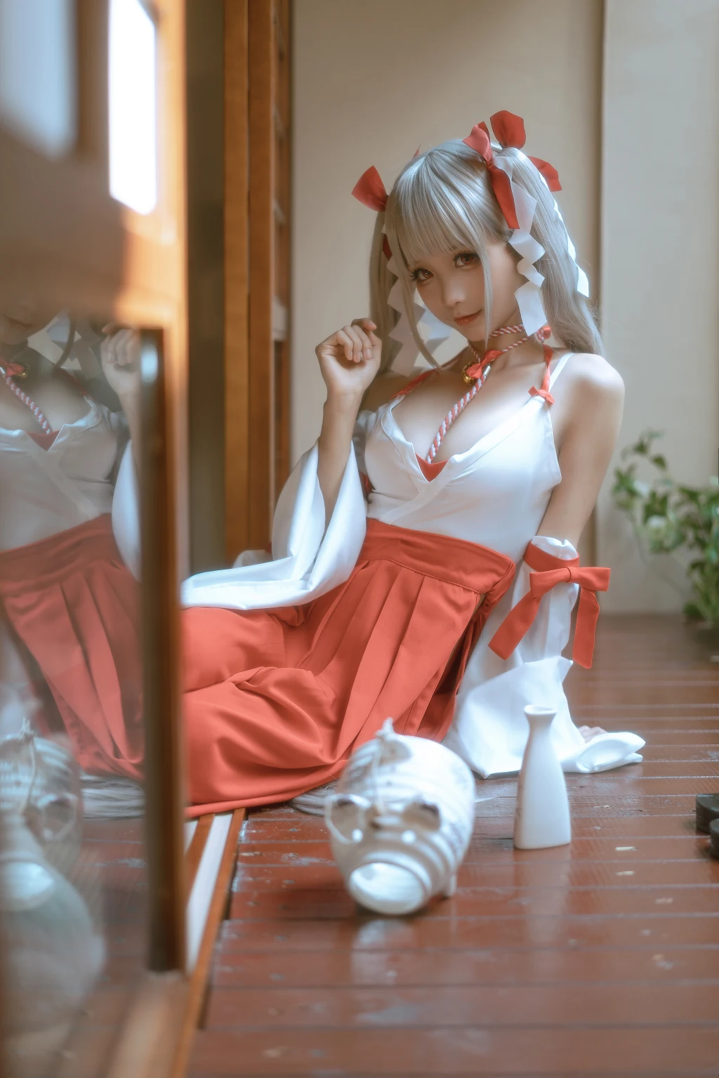 Coser蠢沫沫 chunmomo Vol132 可畏 巫女 55 photos - 31