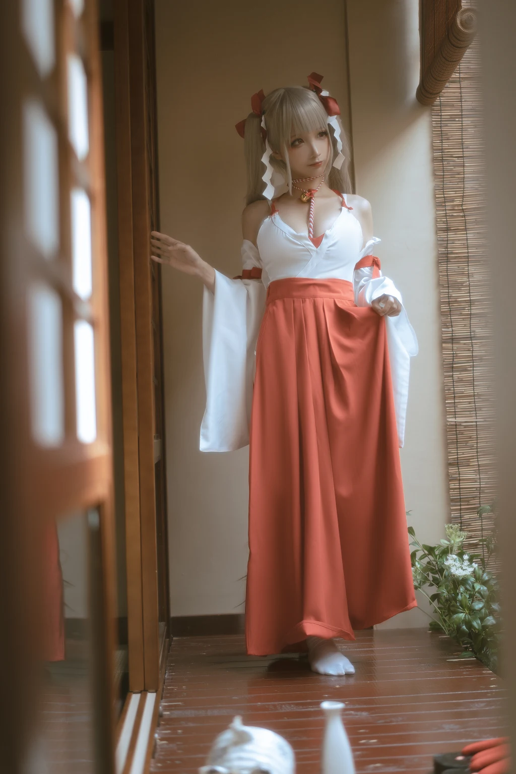 Coser蠢沫沫 chunmomo Vol132 可畏 巫女 55 photos - 32