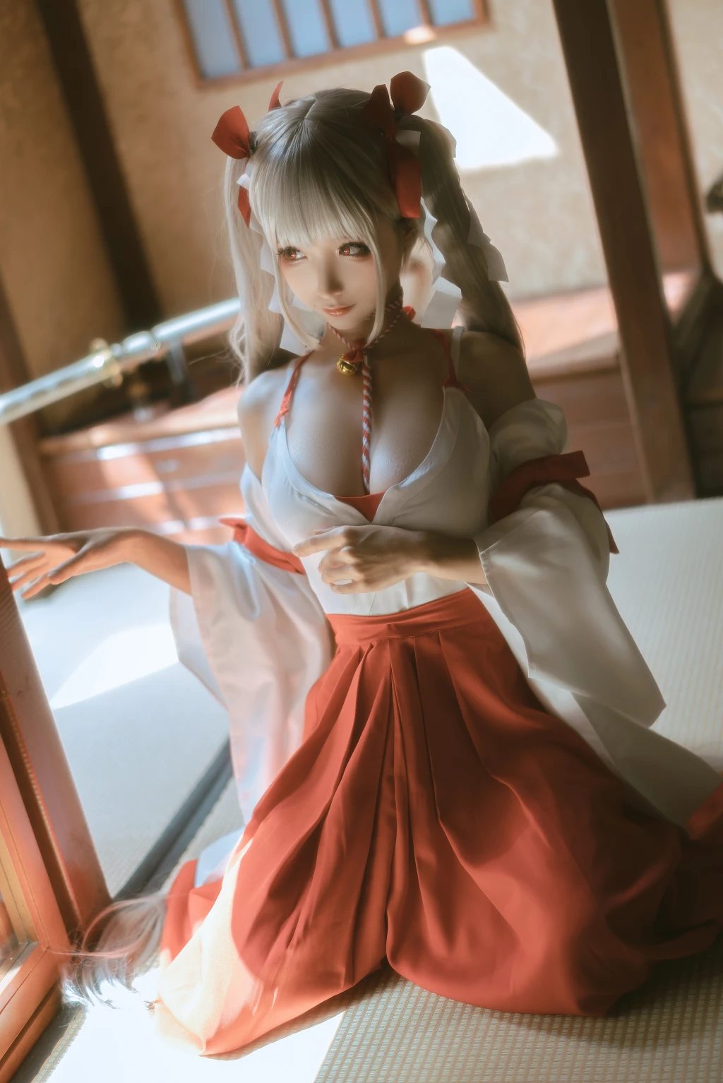 Coser蠢沫沫 chunmomo Vol132 可畏 巫女 55 photos - 45