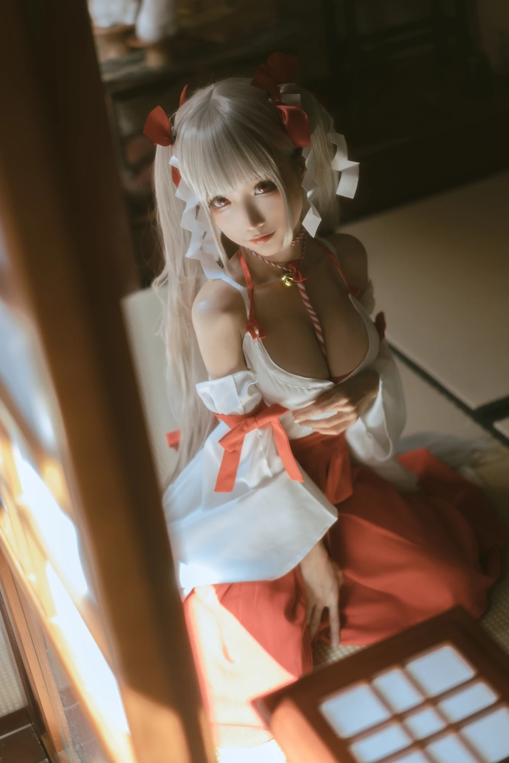 Coser蠢沫沫 chunmomo Vol132 可畏 巫女 55 photos - 46