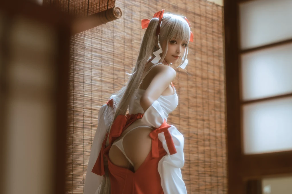 Coser蠢沫沫 chunmomo Vol132 可畏 巫女 55 photos - 49