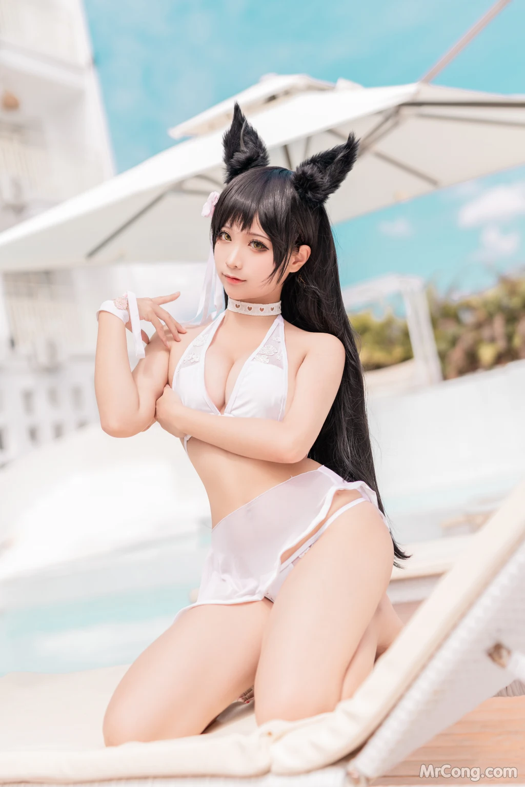 Coser蠢沫沫 chunmomo Vol138 爱宕 犬 泳装 37 photos - 4