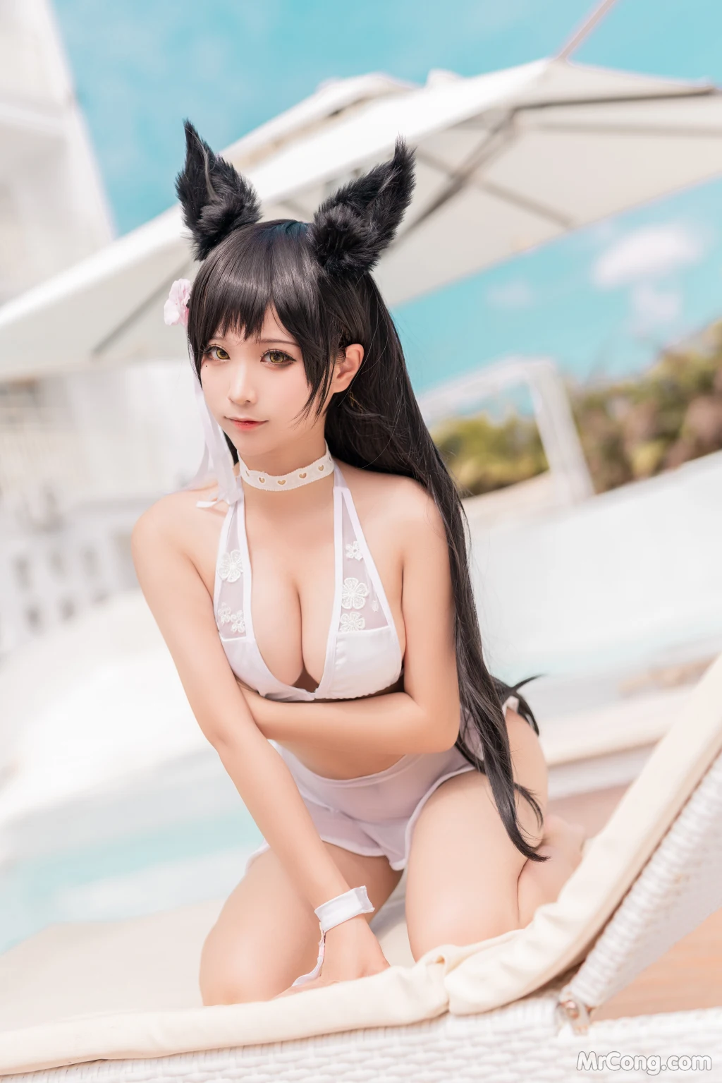 Coser蠢沫沫 chunmomo Vol138 爱宕 犬 泳装 37 photos - 5