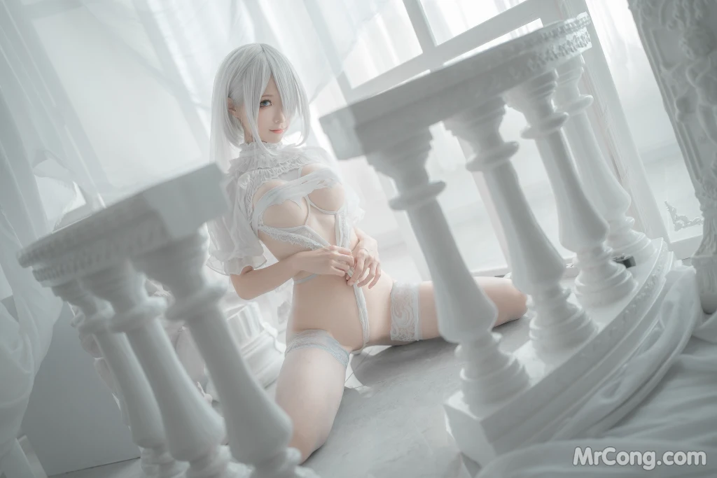 Coser蠢沫沫 chunmomo Vol140 2B-白婚纱 59 photos - 40
