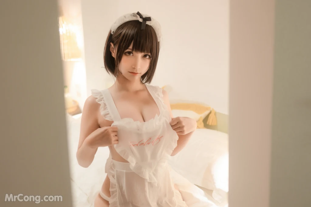 Coser蠢沫沫 chunmomo Vol151 沫沫真爱版 爱心围裙 50 photos