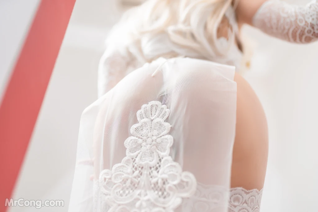 Coser蠢沫沫 chunmomo Vol155 沫沫真爱版 歪萌白旗袍 40 photos - 22