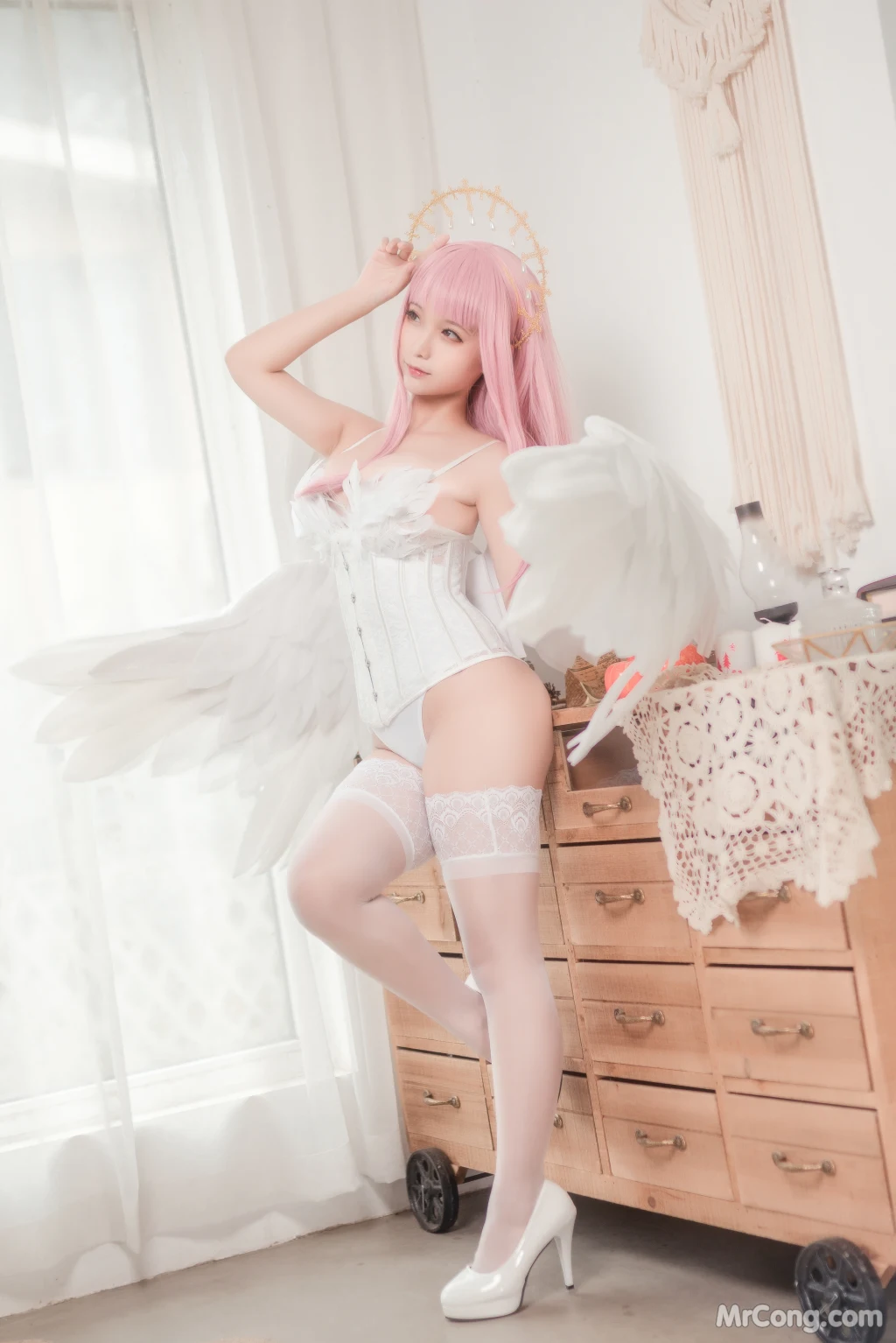Coser蠢沫沫 chunmomo Vol157 沫沫真爱版 天使本-光天使 45 photos - 45