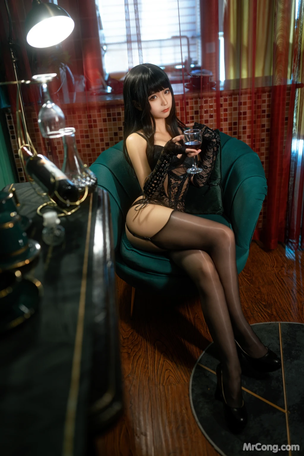 Coser蠢沫沫 chunmomo Vol161 沫沫真爱版 黑内衣 40 photos - 7