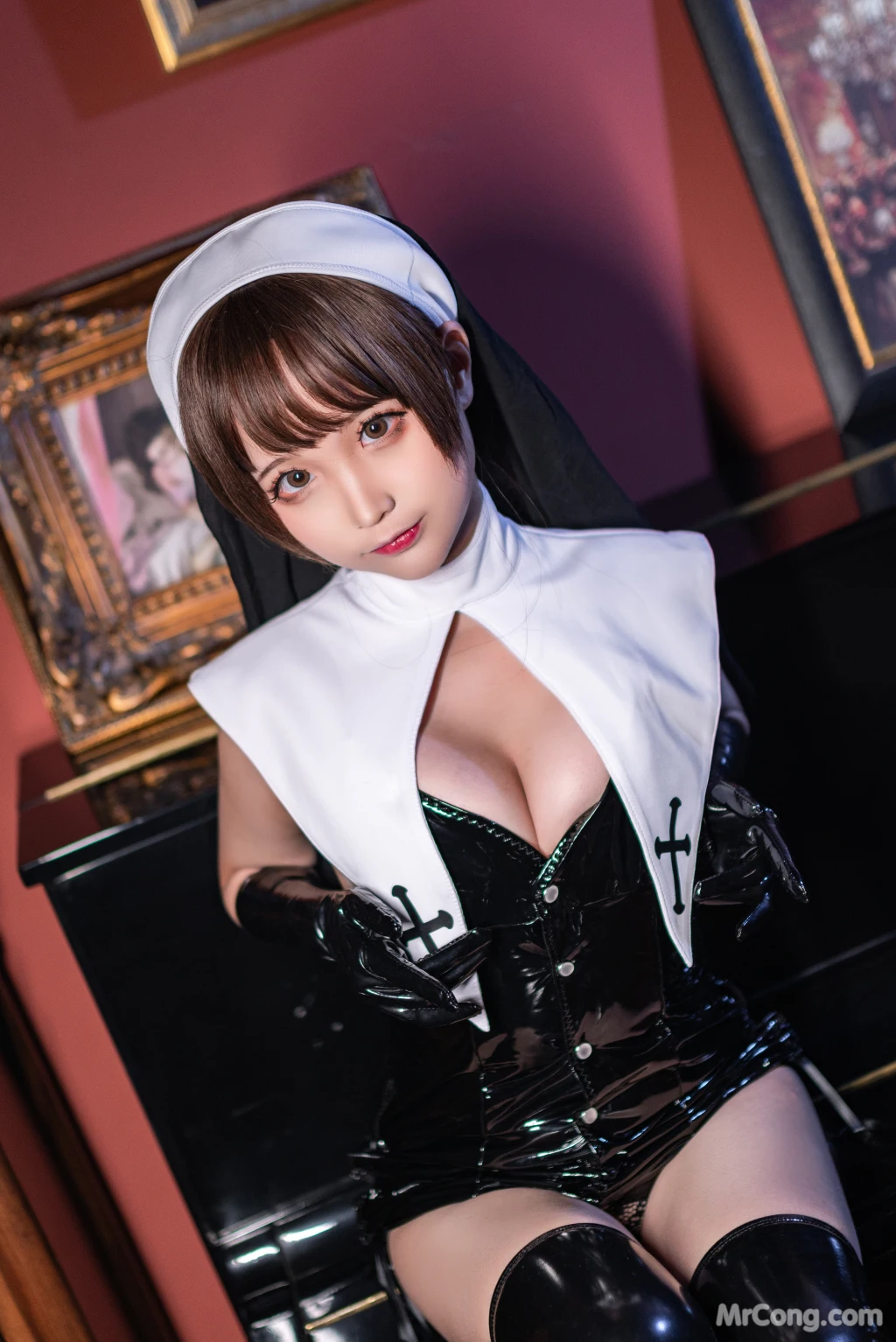 Coser蠢沫沫 chunmomo Vol162 沫沫真爱版 魅-皮修女 40 photos - 3