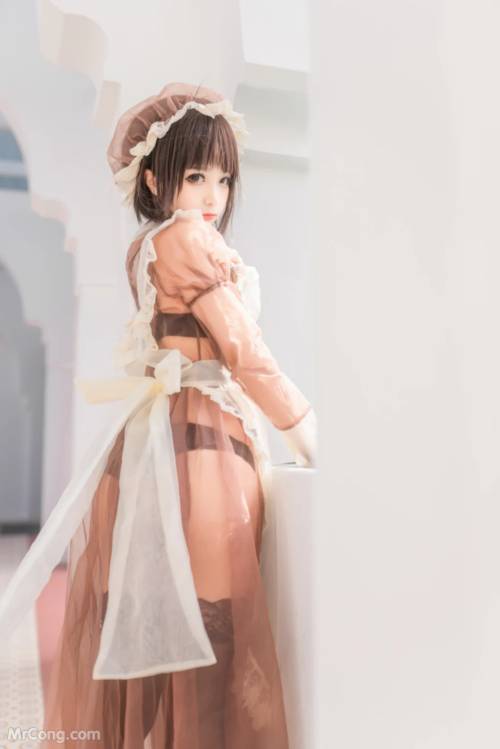 Coser蠢沫沫 chunmomo Vol167 沫沫真爱版 室外女仆 40 photos - 6