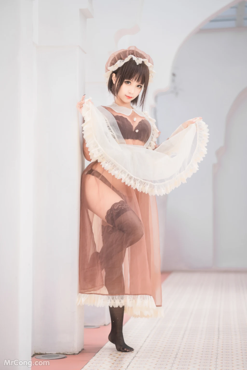 Coser蠢沫沫 chunmomo Vol167 沫沫真爱版 室外女仆 40 photos - 18