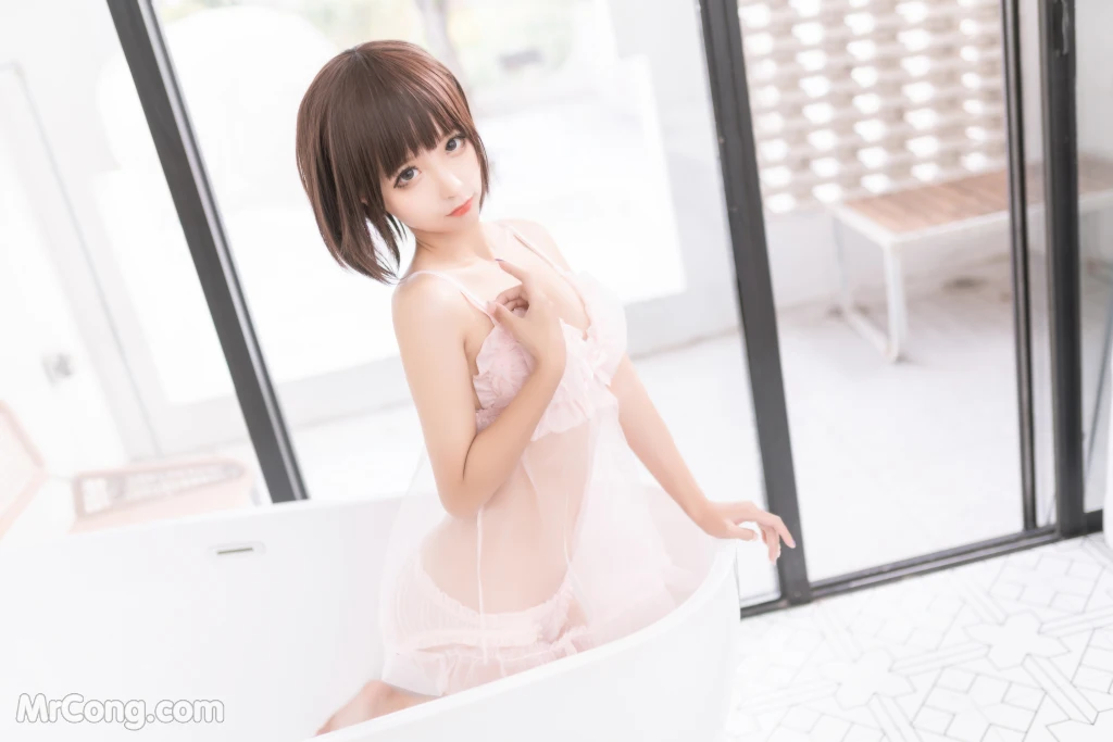 Coser蠢沫沫 chunmomo Vol168 沫沫真爱版 粉纱 40 photos - 2