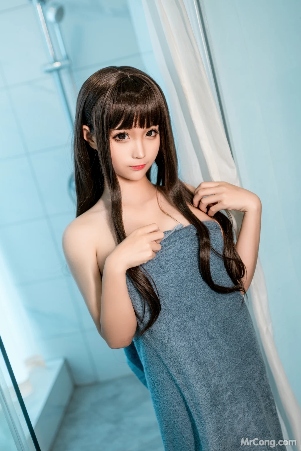 Coser蠢沫沫 chunmomo Vol169 沫沫真爱版 灰浴巾 40 photos - 4