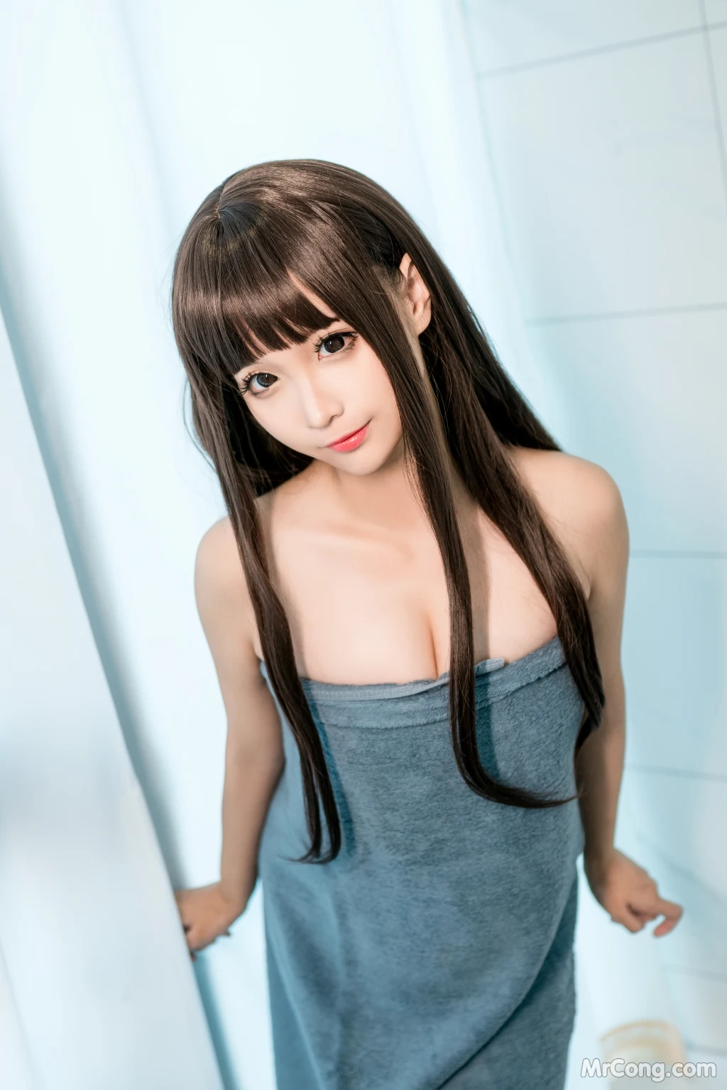 Coser蠢沫沫 chunmomo Vol169 沫沫真爱版 灰浴巾 40 photos - 9