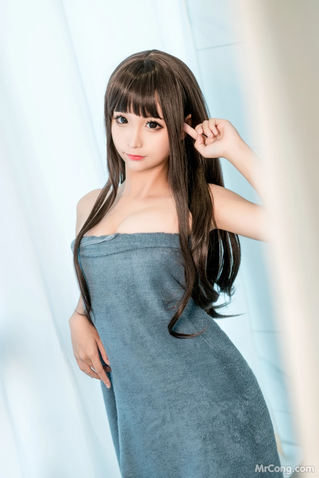 Coser蠢沫沫 chunmomo Vol169 沫沫真爱版 灰浴巾 40 photos - 10