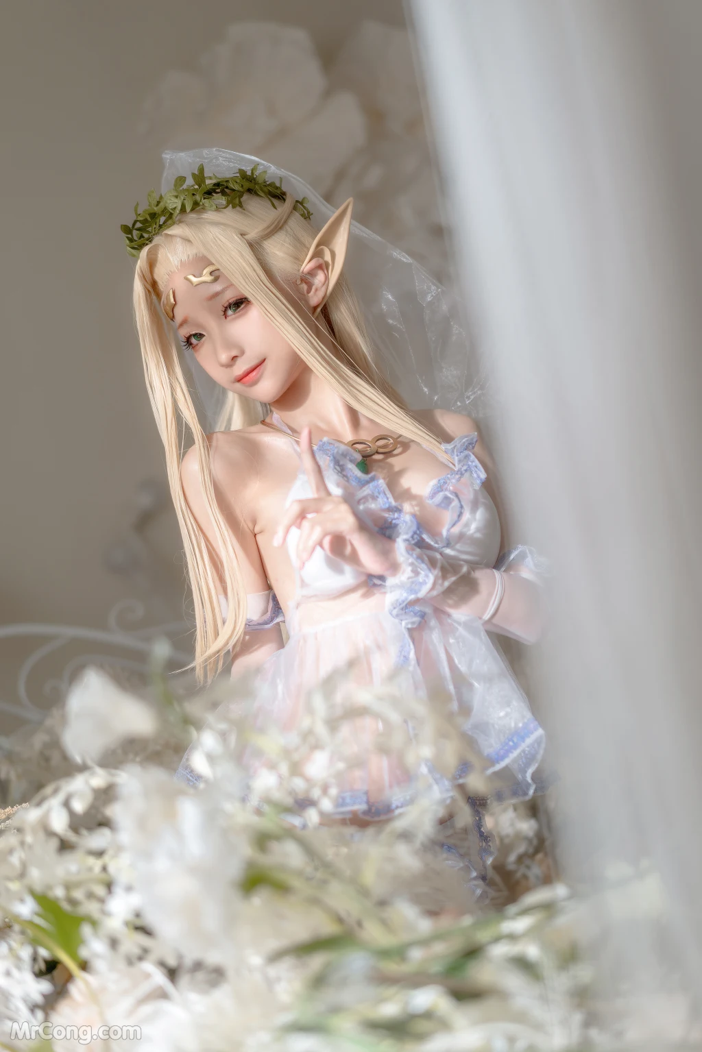 Coser蠢沫沫 chunmomo White Elf 147 photos - 108