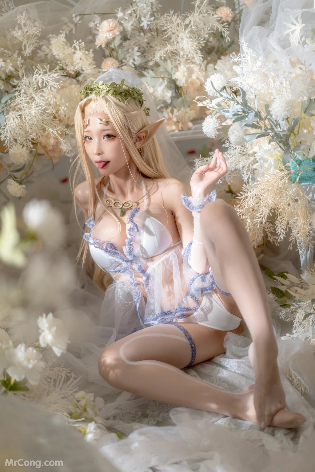 Coser蠢沫沫 chunmomo White Elf 147 photos - 140
