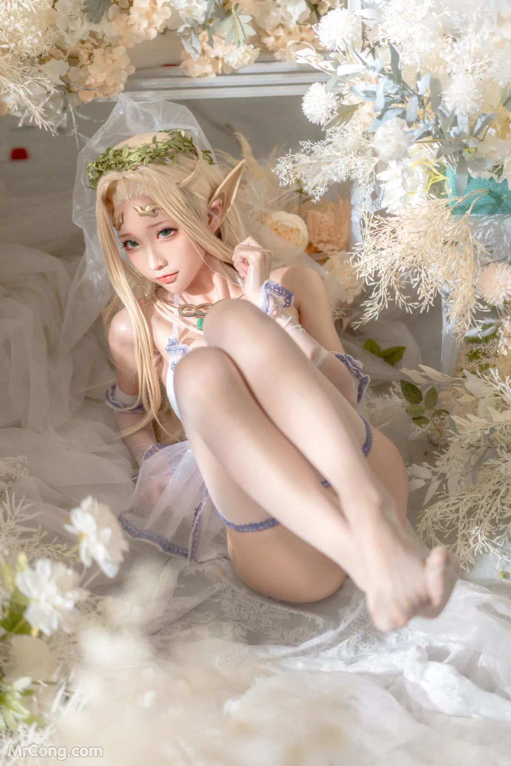 Coser蠢沫沫 chunmomo White Elf 147 photos - 144