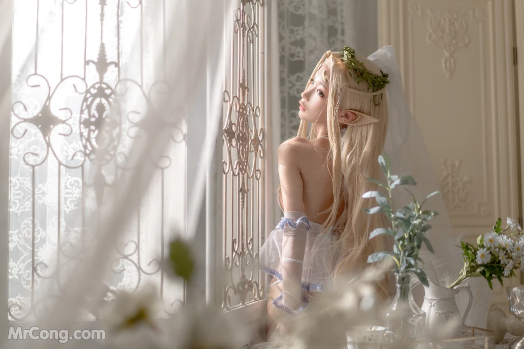 Coser蠢沫沫 chunmomo White Elf 147 photos - 146