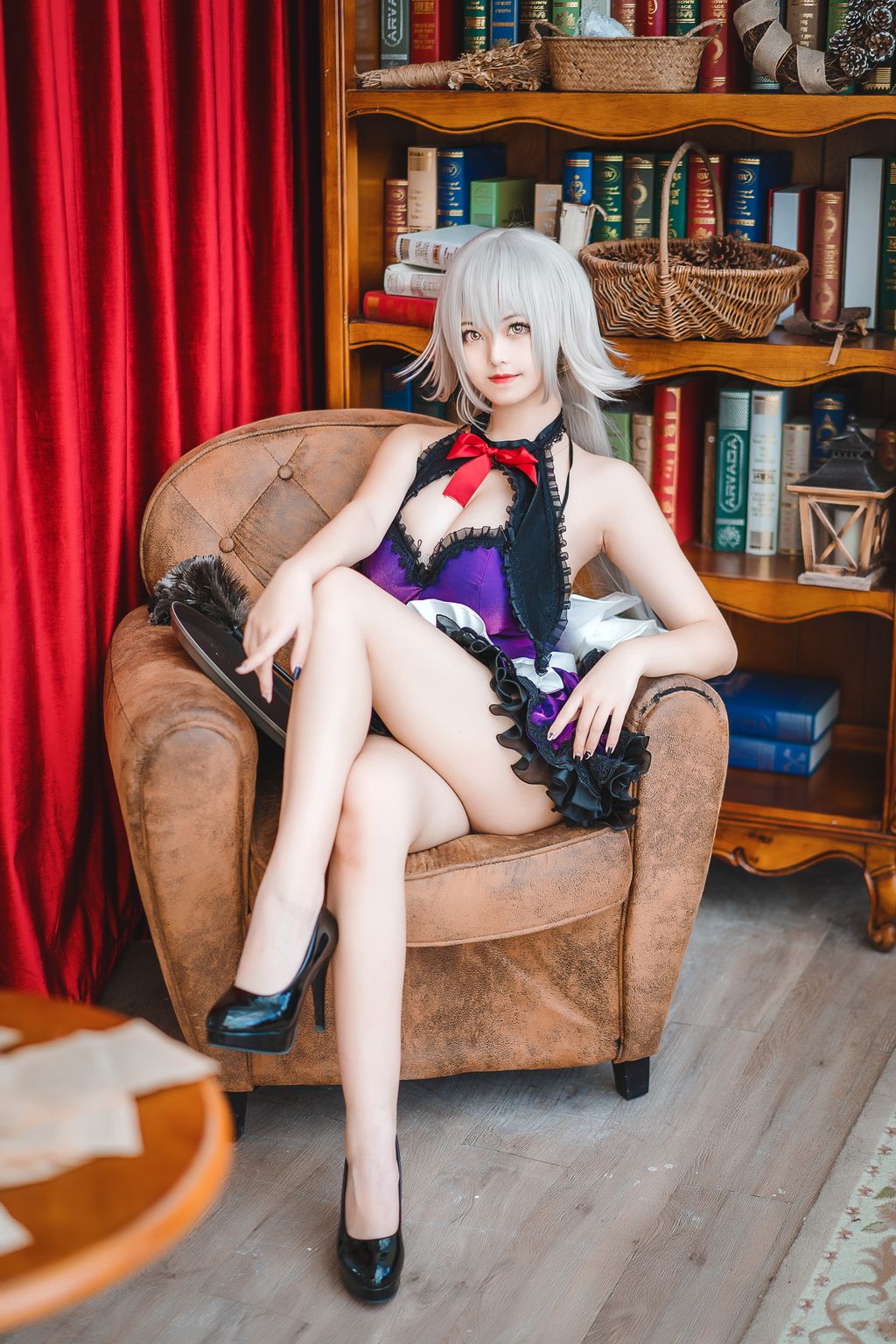 Coser  蜜汁 猫 裘 Vol046 贞德 女仆 40 photos - 3