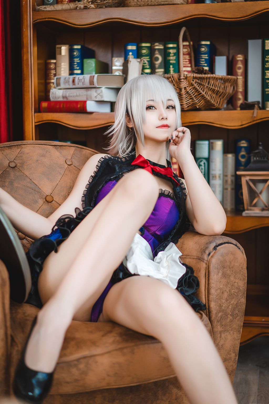 Coser  蜜汁 猫 裘 Vol046 贞德 女仆 40 photos - 8