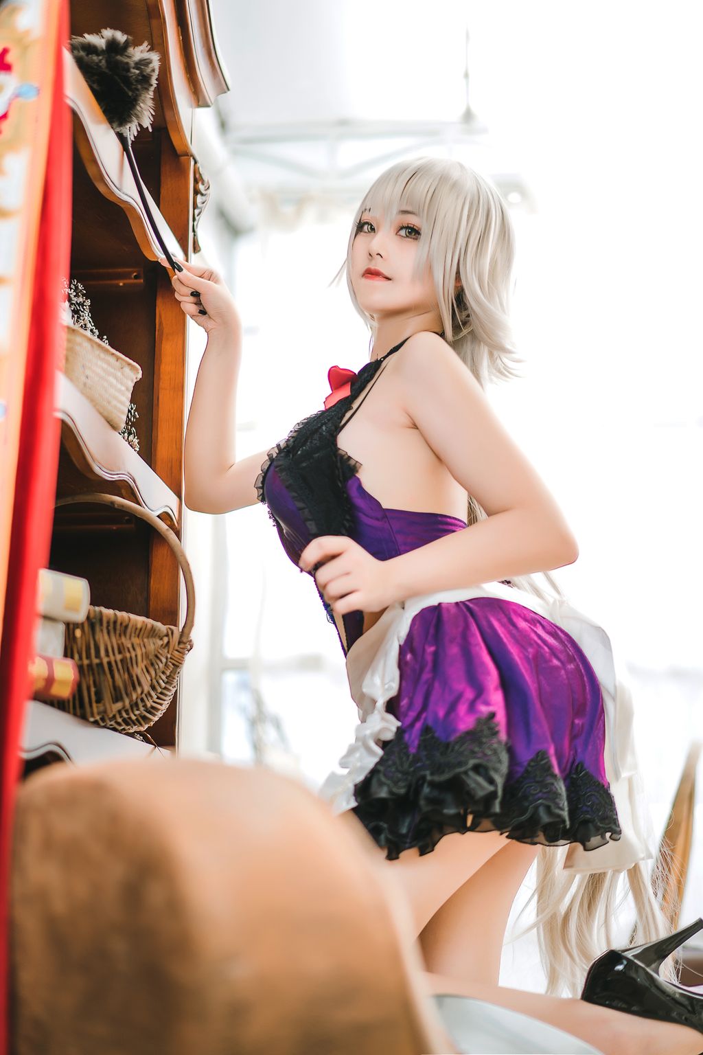 Coser  蜜汁 猫 裘 Vol046 贞德 女仆 40 photos - 12