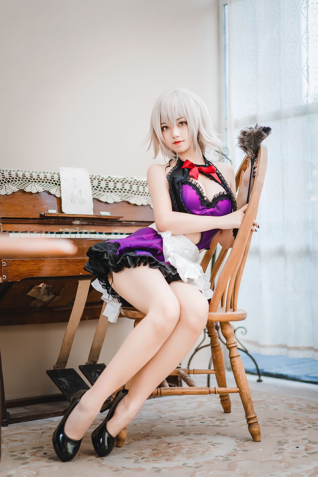 Coser  蜜汁 猫 裘 Vol046 贞德 女仆 40 photos - 14