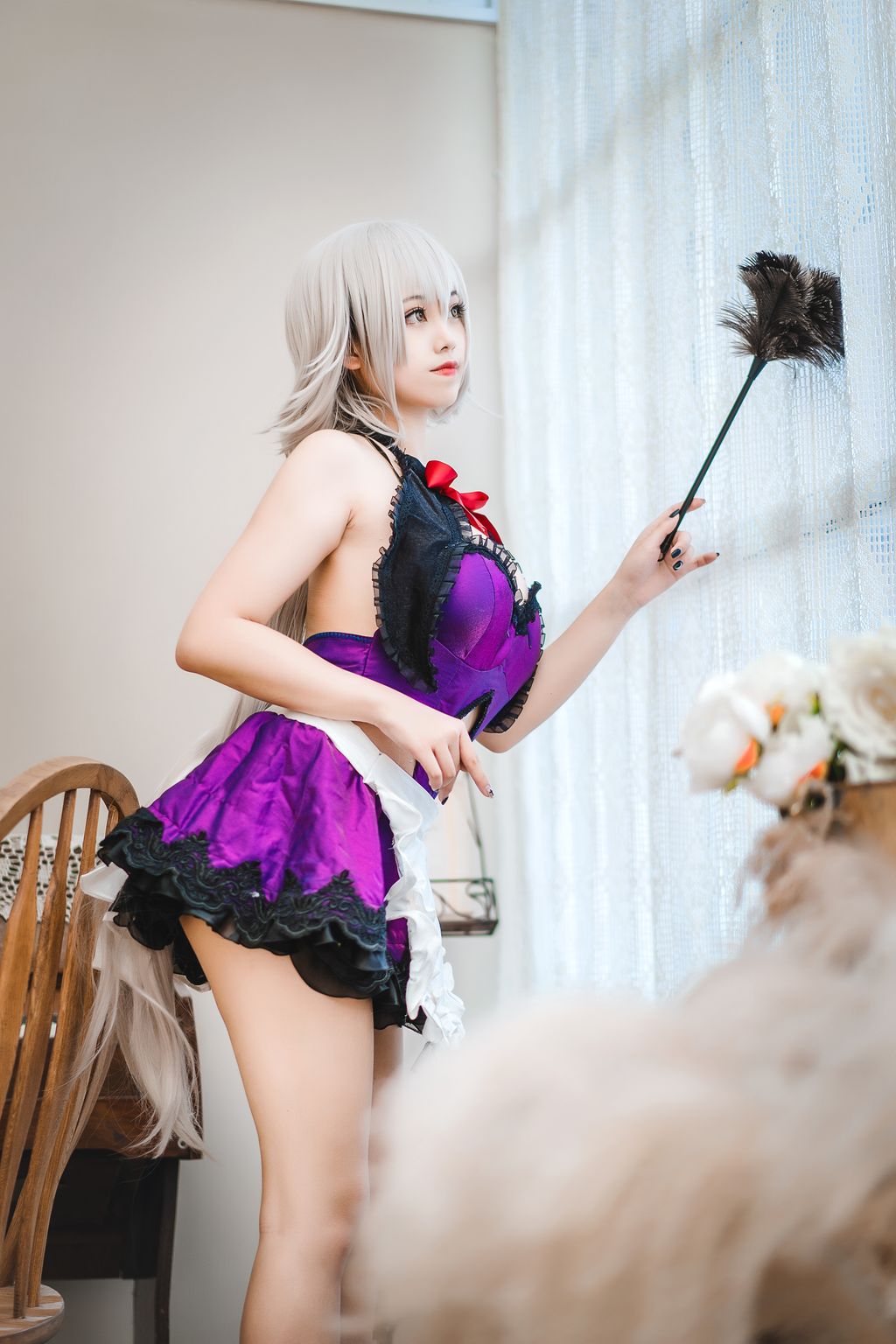 Coser  蜜汁 猫 裘 Vol046 贞德 女仆 40 photos - 15
